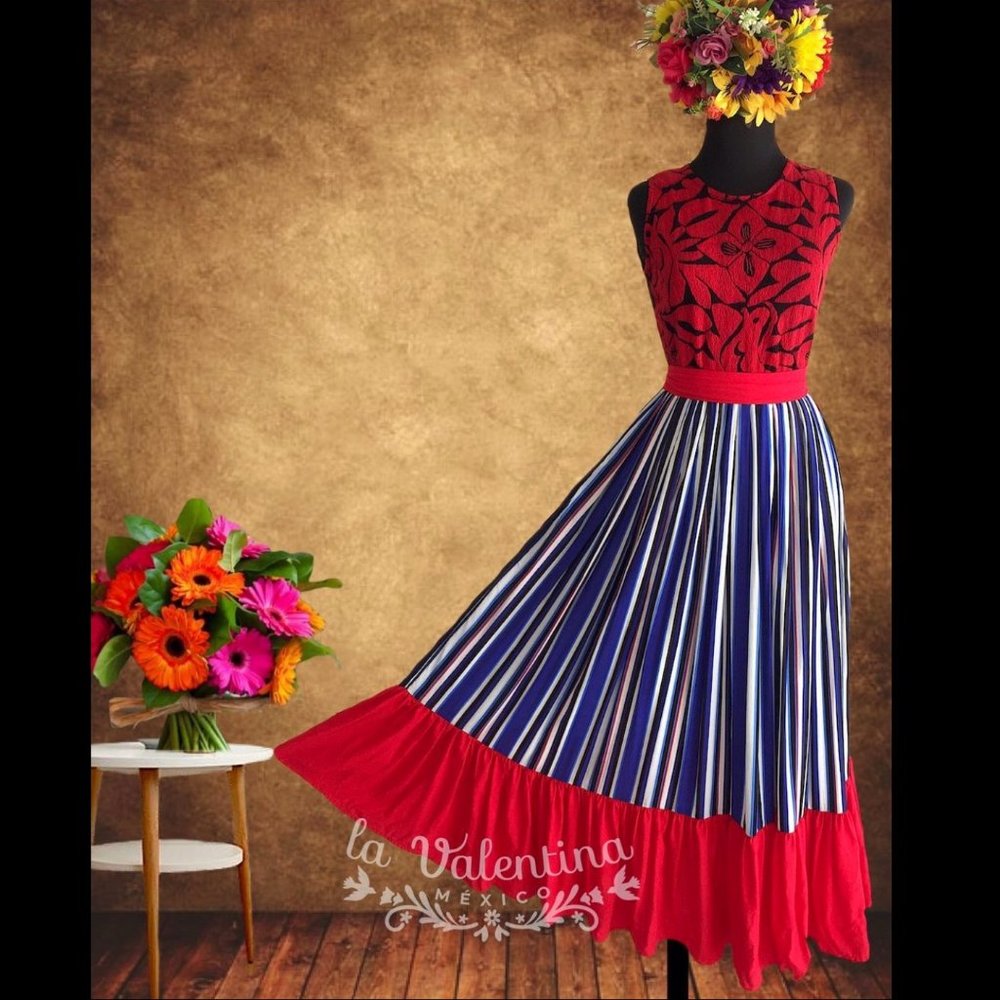 NWOT Mexican embroidered Maxi dress from Oaxaca
